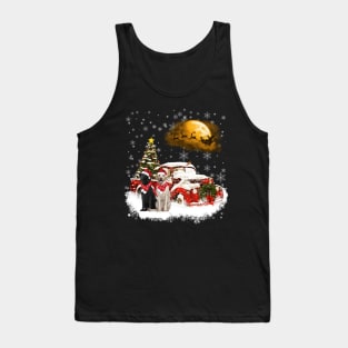 Red Truck Xmas Tree Two Labradors Christmas Tank Top